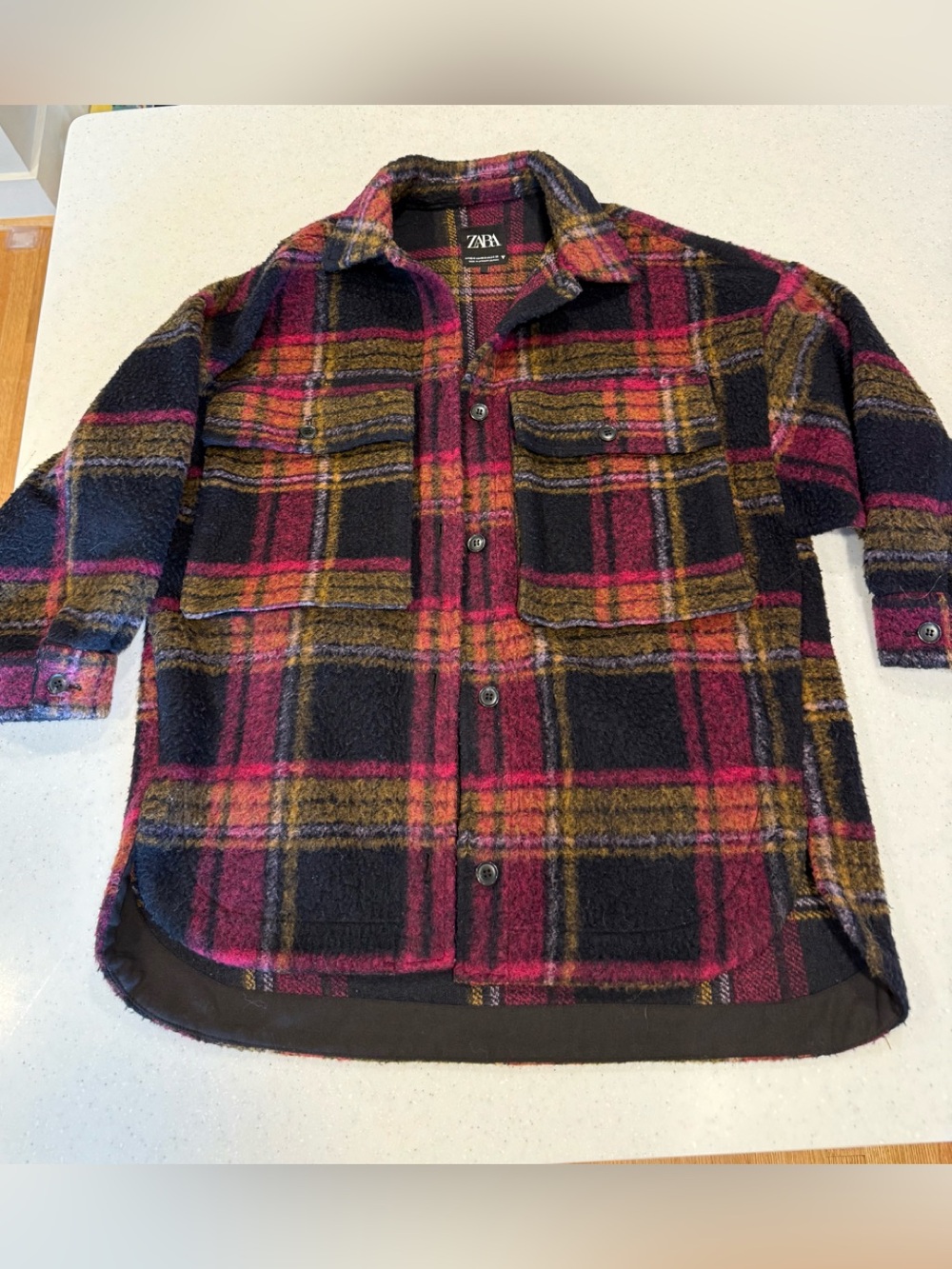 Zara Plaid Shirt Jacket